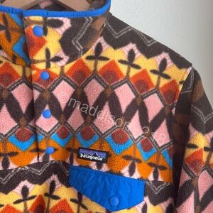 Patagonia Synchilla Snap-T Fleece Large Companions Big Anthos Pink Brown L